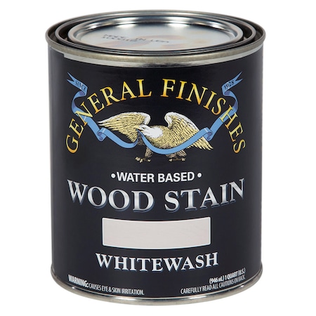 General Finishes 1 Qt Whitewash Wood Stain Water-Based Penetrating Stain WIQT